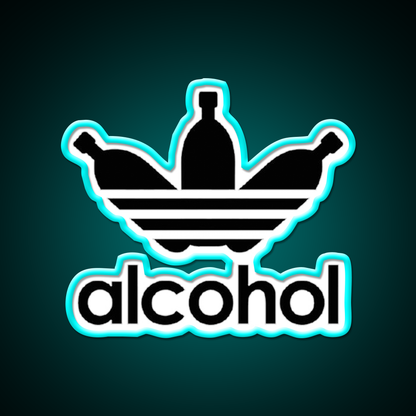 Alcohol Man Cave Bar Led Neon Sign Bar Wall Art Rgb Color - Size and dimension reference