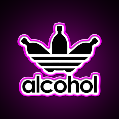 Alcohol Man Cave Bar Led Neon Sign Bar Wall Art Rgb Color - Neon sign mounted on wall in room