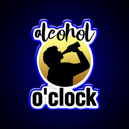 Alcohol Oclock Man Cave Bar Led Neon Sign Rgb Color