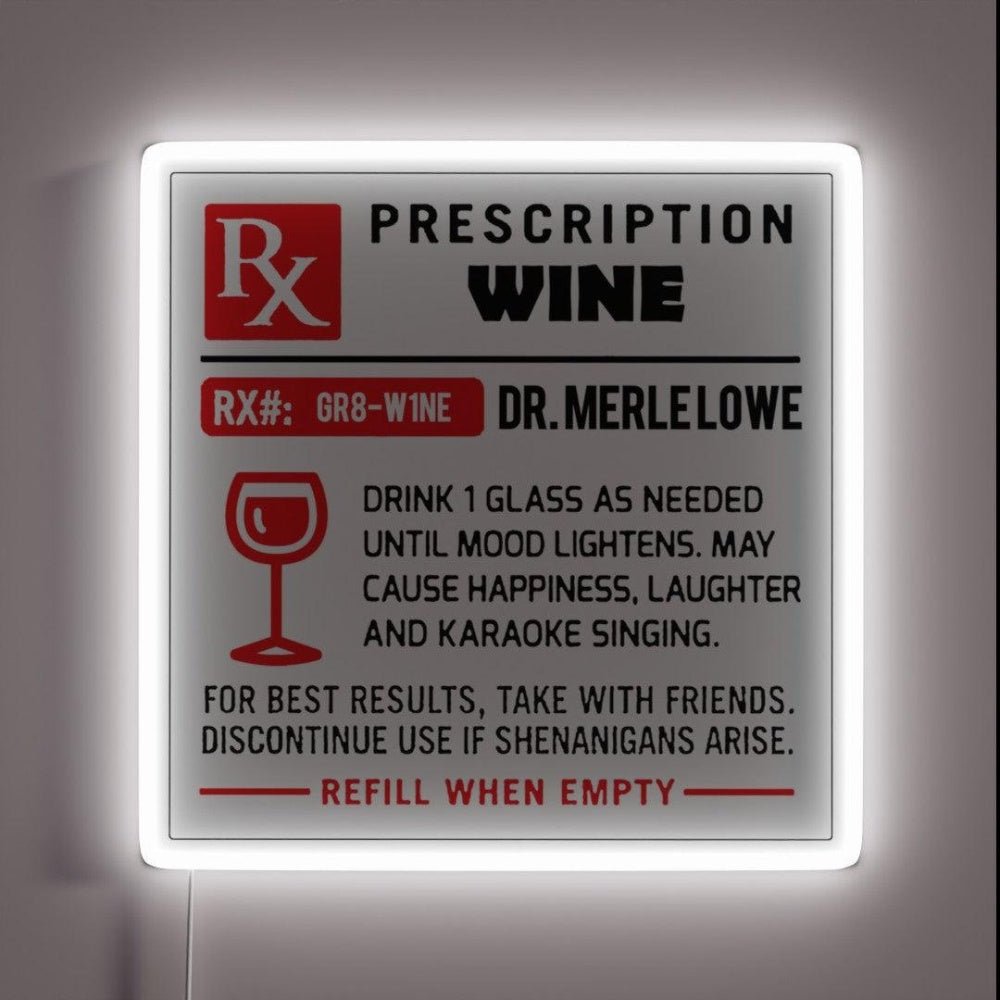 Alcohol Prescriptions Wine Rgb Led Neon Sign - Shineneon