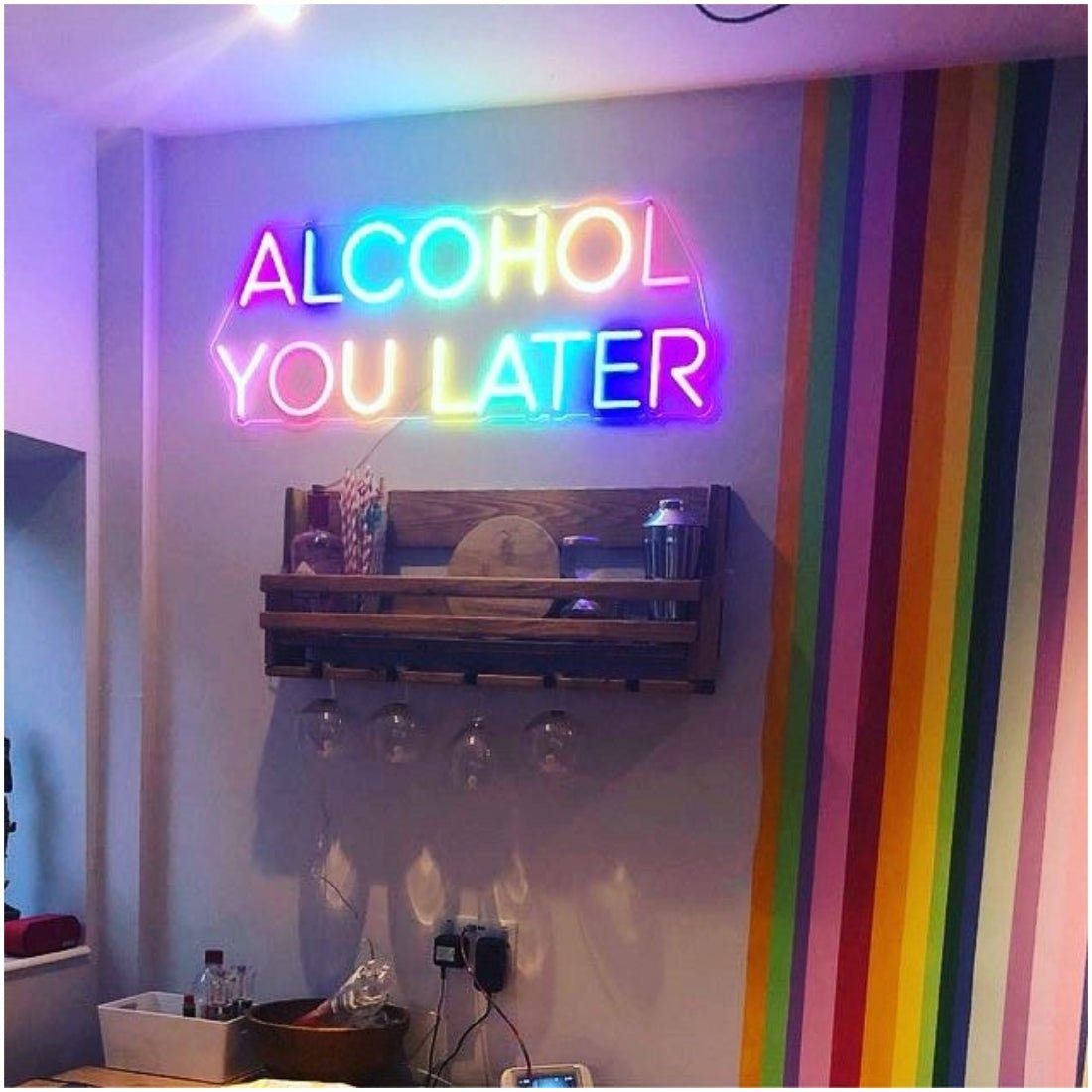 Alcohol You Later Neon Signs Neon Lights Multi Colors Led Signs For Room - Shineneon