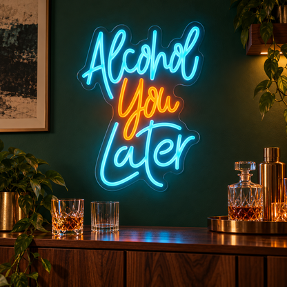 Alcohol You Later LED Neon Sign