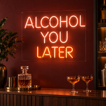 Alcohol You Later LED Neon Sign