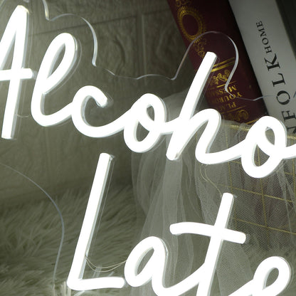 Alcohol You Later White Led Neon Sign - Shineneon
