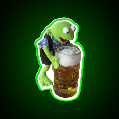 Alcoholic Kermit Beer Bar Decor Led Neon Sign Rgb Color - LED neon sign view 7