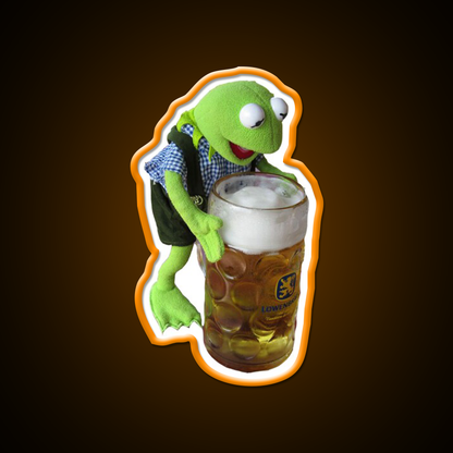 Alcoholic Kermit Beer Bar Decor Led Neon Sign Rgb Color - LED neon sign view 5