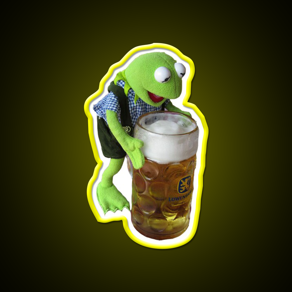 Alcoholic Kermit Beer Bar Decor Led Neon Sign Rgb Color - LED neon sign view 6