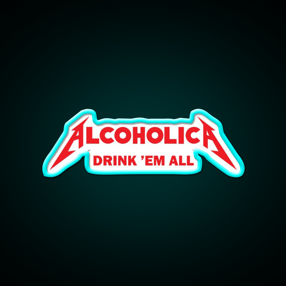 Alcoholica Beer Bar Decor Led Neon Sign Rgb Color - Size and dimension reference