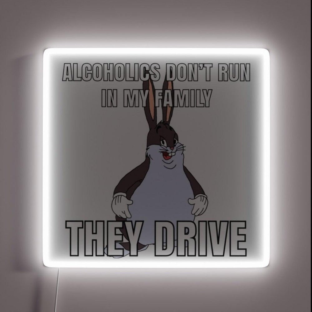 Alcoholics Dont Run In My Family Rgb Led Neon Sign - Shineneon