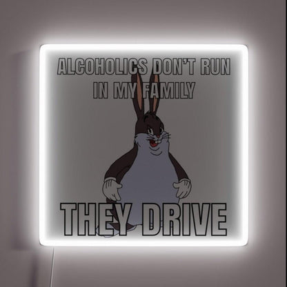 Alcoholics Dont Run In My Family Rgb Led Neon Sign - Shineneon