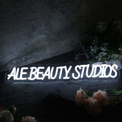 Ale Beauty Studios White Led Neon Sign - Shineneon