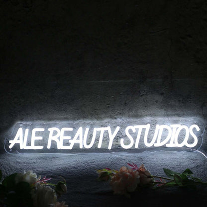 Ale Beauty Studios White Led Neon Sign - Shineneon