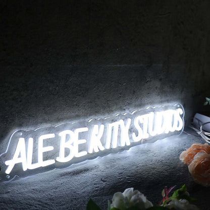 Ale Beauty Studios White Led Neon Sign - Shineneon