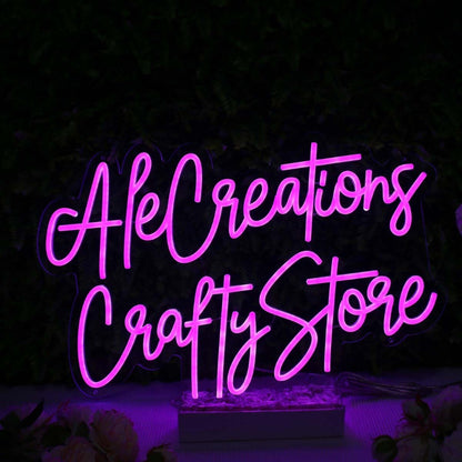 Ale Creations Crafty Store Pink Led Neon Sign - Shineneon