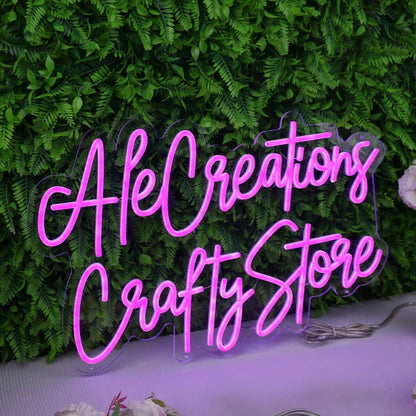 Ale Creations Crafty Store Pink Led Neon Sign - Shineneon