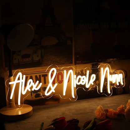 Alex And Nicole Nunn Yellow Led Neon Sign - Shineneon