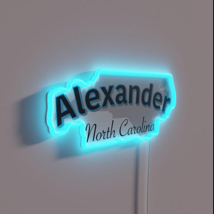 Alexander North Carolina Usa Rgb Led Neon Sign - Shineneon
