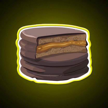 Alfajor Dulce De Leche Caramel Cookies Snack Food Led Neon Sign Rgb Color - Custom LED neon sign front view