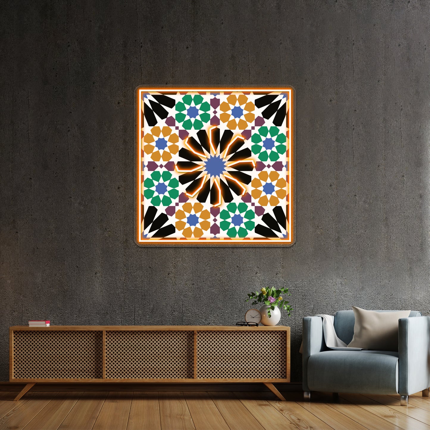 Alhambra Abstract Art Wall Artwork Neon Signs