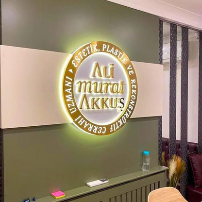 Ali Murat Akkus 3D Backlit Letters Aluminum Metal Led Sign - Shineneon