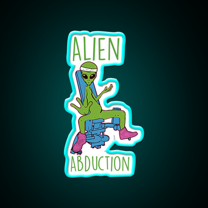 Alien Abduction Nerdy Sci Fi Anatomy Gym Humor Gym Fitness Led Neon Sign Rgb Color