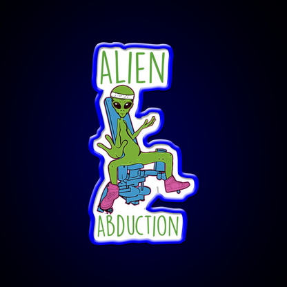 Alien Abduction Nerdy Sci Fi Anatomy Gym Humor Gym Fitness Led Neon Sign Rgb Color - LED neon sign view 5