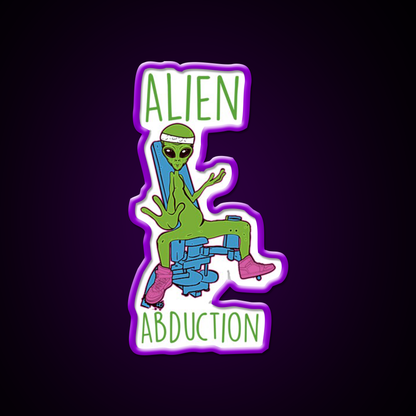 Alien Abduction Nerdy Sci Fi Anatomy Gym Humor Gym Fitness Led Neon Sign Rgb Color - LED neon sign view 9