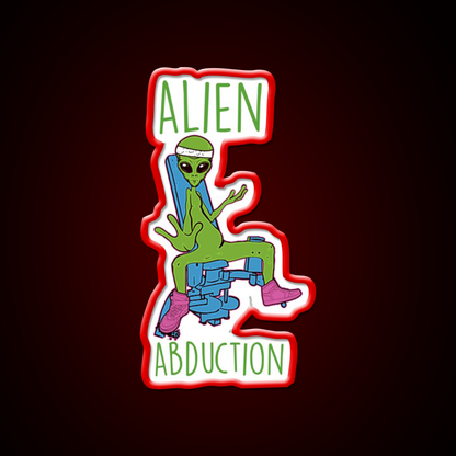 Alien Abduction Nerdy Sci Fi Anatomy Gym Humor Gym Fitness Led Neon Sign Rgb Color - LED neon sign view 10