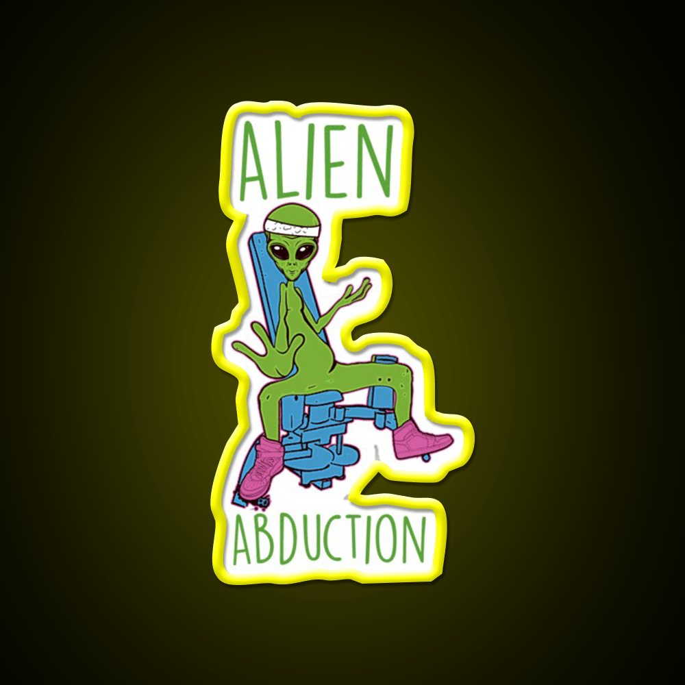 Alien Abduction Nerdy Sci Fi Anatomy Gym Humor Gym Fitness Led Neon Sign Rgb Color - Shineneon