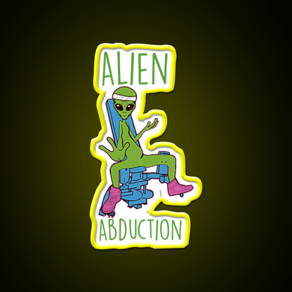 Alien Abduction Nerdy Sci Fi Anatomy Gym Humor Gym Fitness Led Neon Sign Rgb Color - Shineneon