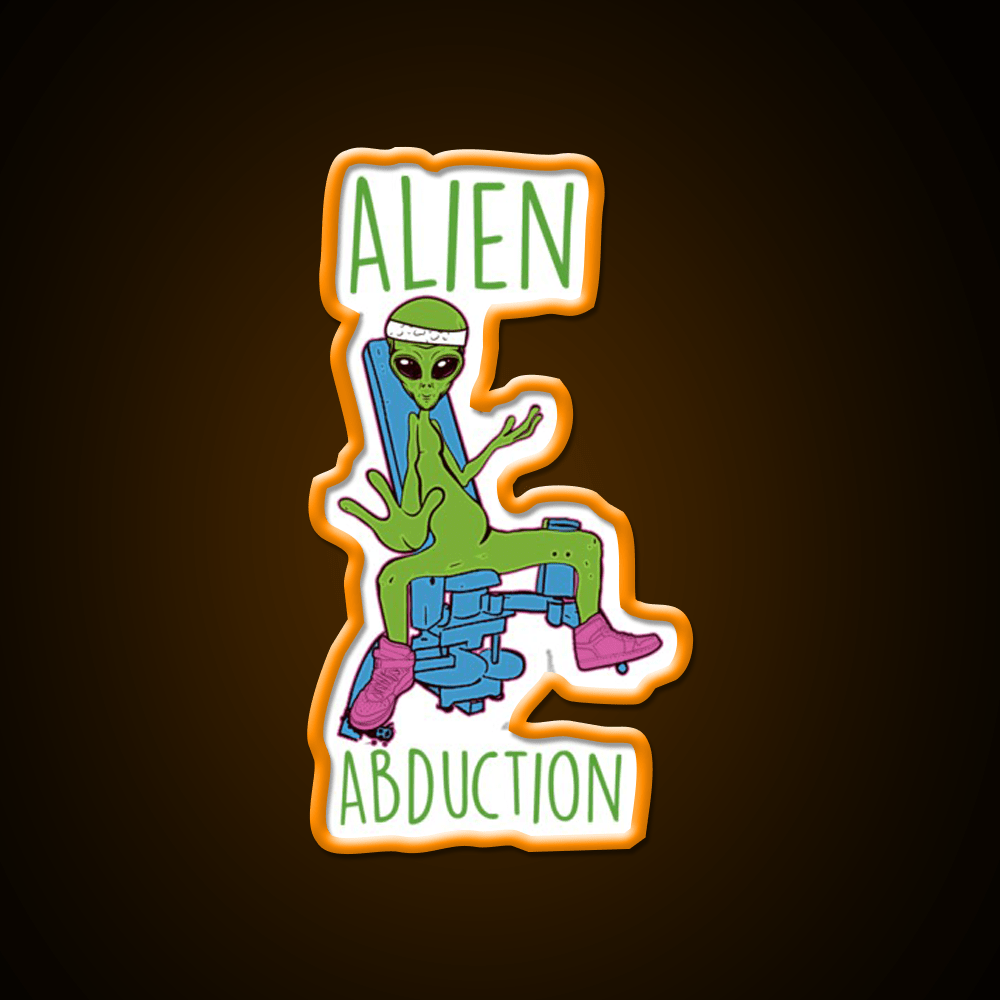Alien Abduction Nerdy Sci Fi Anatomy Gym Humor Gym Fitness Led Neon Sign Rgb Color - Shineneon