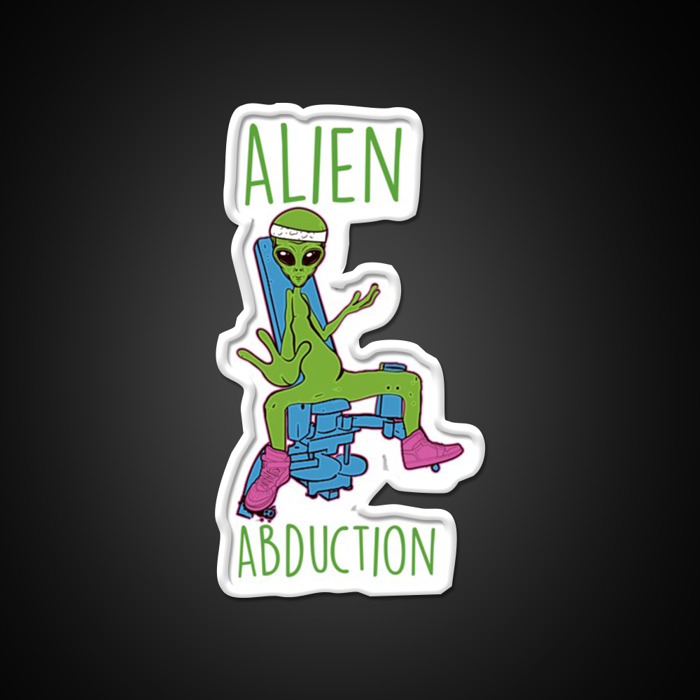 Alien Abduction Nerdy Sci Fi Anatomy Gym Humor Gym Fitness Led Neon Sign Rgb Color