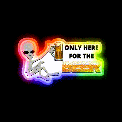 Alien Beer Bar Decor Led Neon Sign Rgb Color - LED neon sign close-up detail