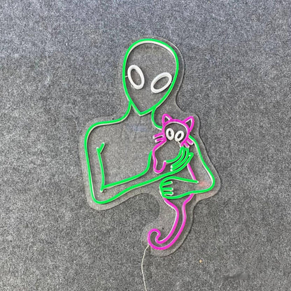 Alien Cat Led Neon Sign Room Decor | Shineneon