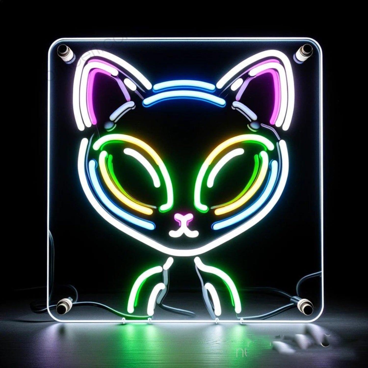 Alien Cat Multicolor Led Neon Sign Indoor Wall Art For Cat Lovers Sci-Fi Fans | Shineneon