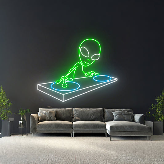 Alien Dj Led Sign