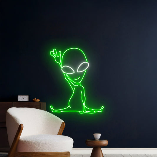 Alien Do Yoga Neon Sign