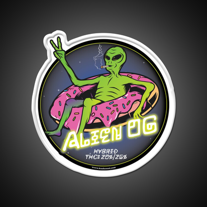 Alien Og Strain Art Hemp Inspired Green Leaf Led Neon Sign Rgb Color - LED neon sign view 11