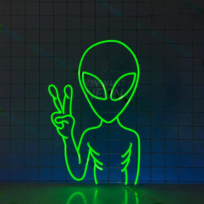 Alien Peace Hand Led Neon Sign Alien Led Neon Sign | Shineneon