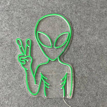 Alien Peace Hand Led Neon Sign Alien Led Neon Sign | Shineneon