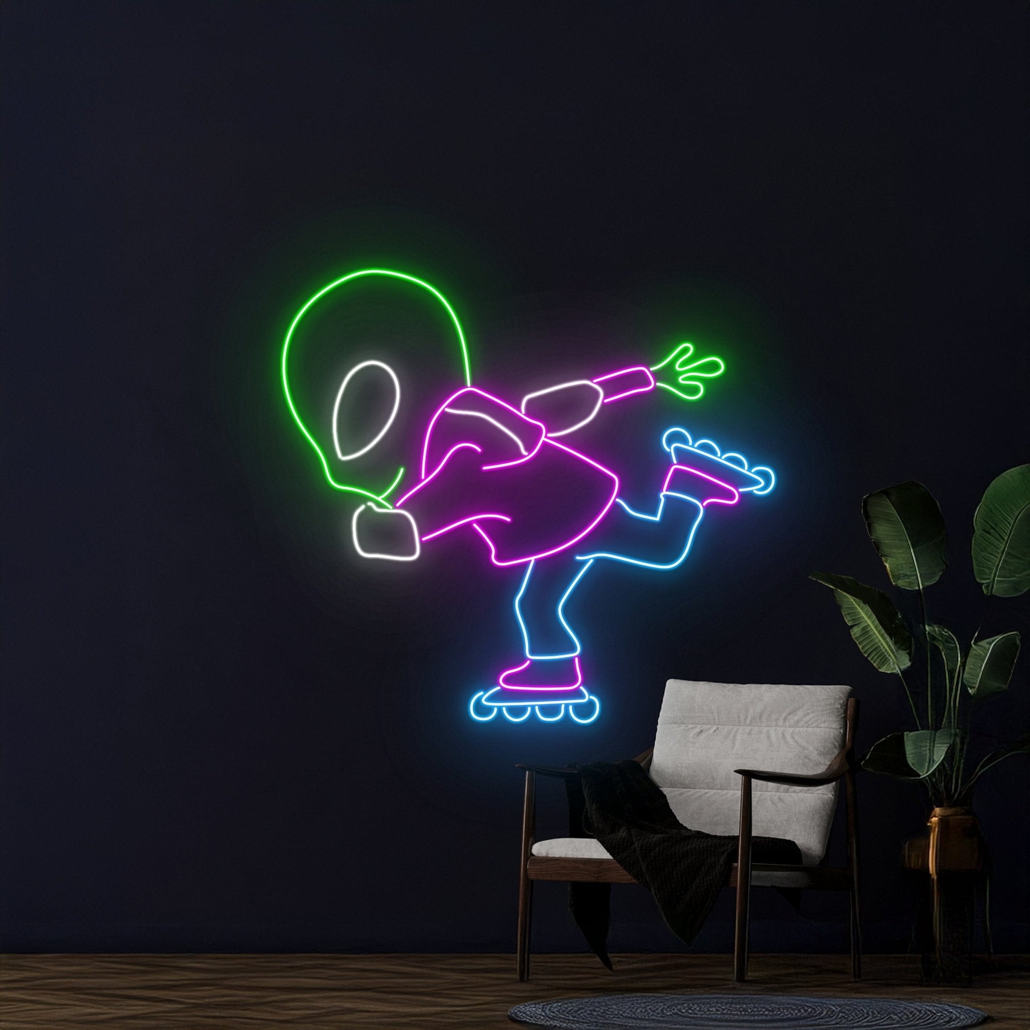 Alien Roller Skate Led Sign - Shineneon