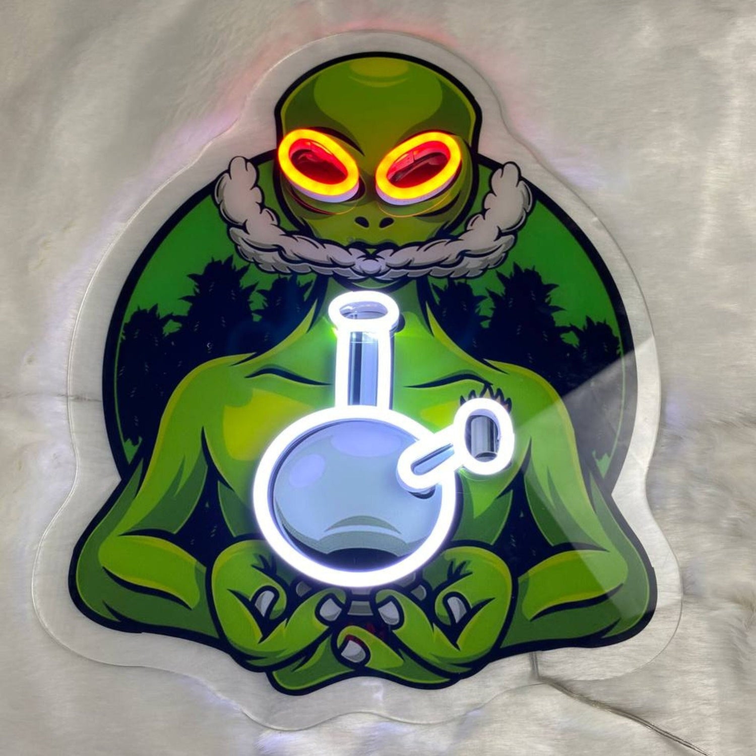 Alien Smoking Decal Printed Led Neon Sign | Shineneon