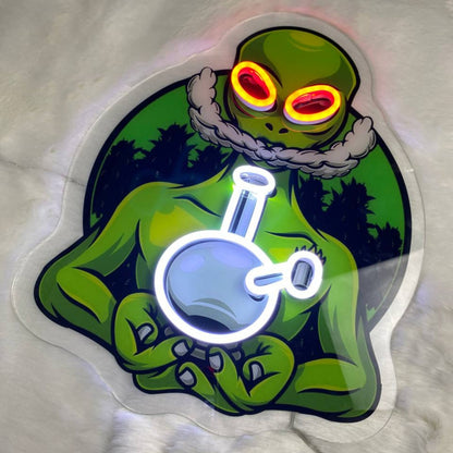 Alien Smoking Decal Printed Led Neon Sign | Shineneon