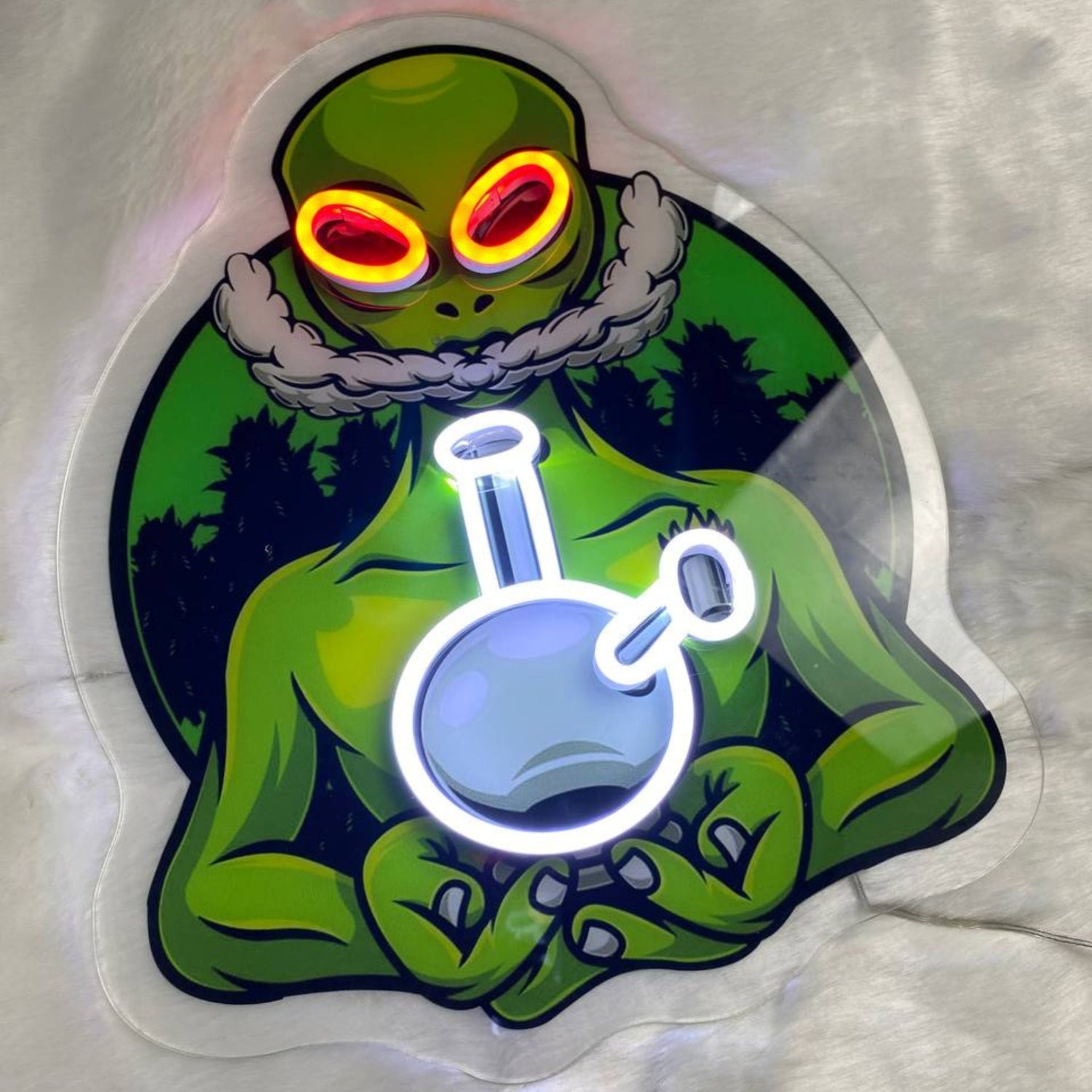 Alien Smoking Decal Printed Led Neon Sign | Shineneon