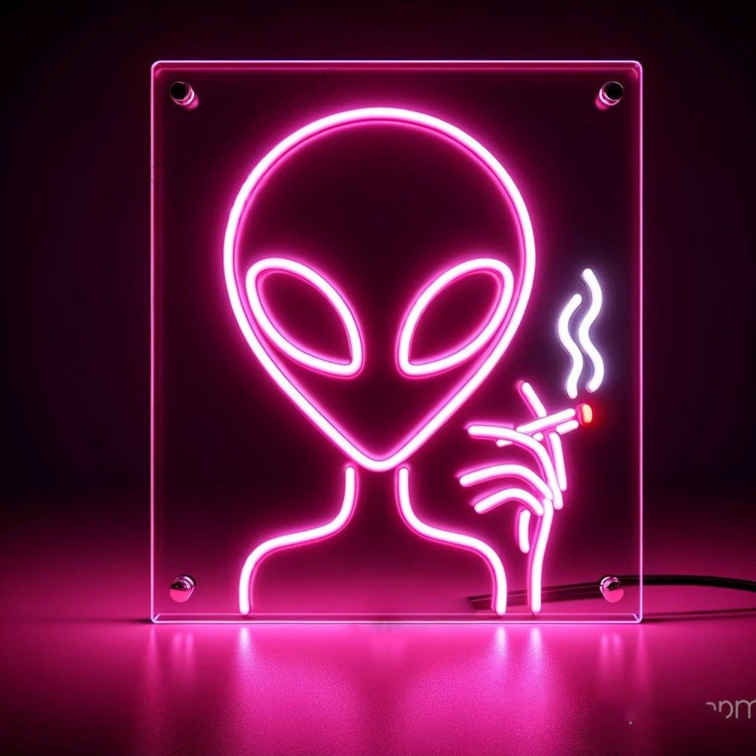Alien Smoking Led Neon Sign For Sci-Fi Home Bar Decor | Shineneon