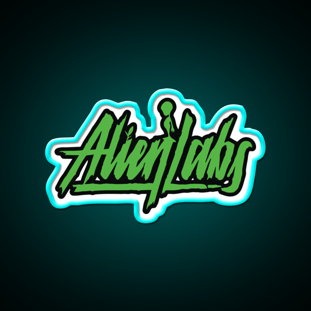 Alienlabs Hemp Inspired Green Leaf Led Neon Sign Rgb Color - Size and dimension reference