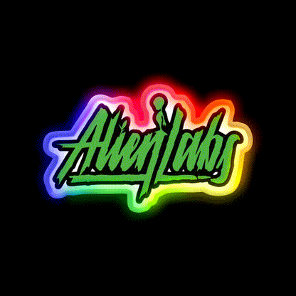Alienlabs Hemp Inspired Green Leaf Led Neon Sign Rgb Color - LED neon sign close-up detail