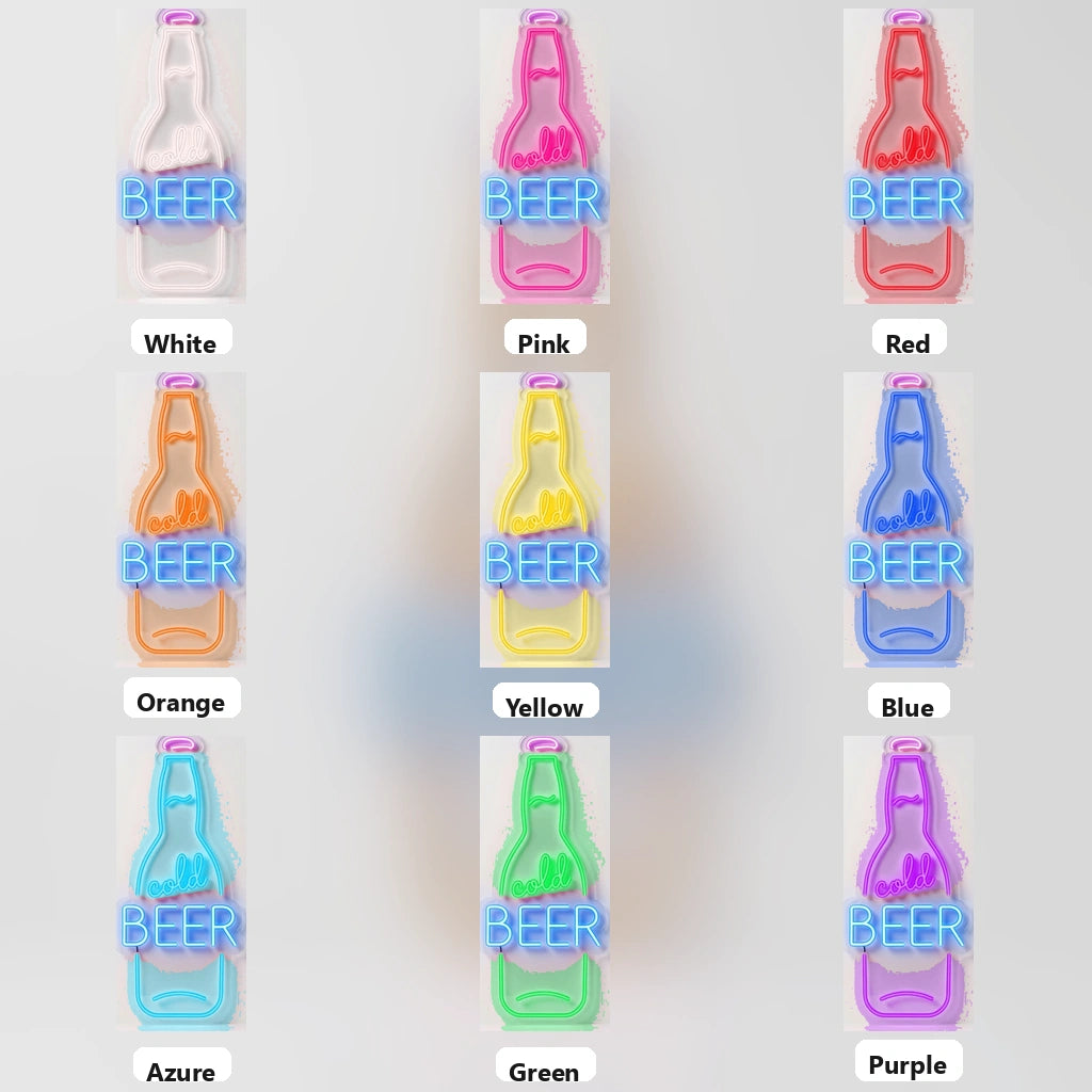 All Beer Business LED Neon Sign - 05 Color Grid