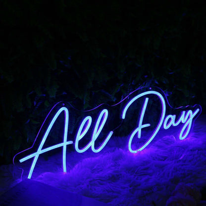 All Day Blue Led Neon Sign | Shineneon