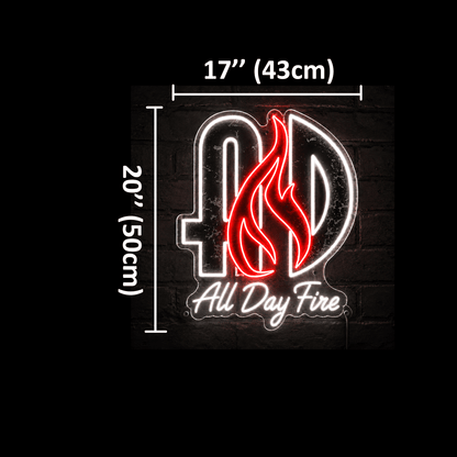 All Day Fire Custom LED Neon Sign - Shineneon